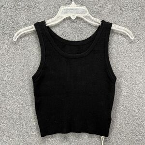 REVOLVE & minimalist lovers COMMENSE Knit Tank Top Black‎ Small crop